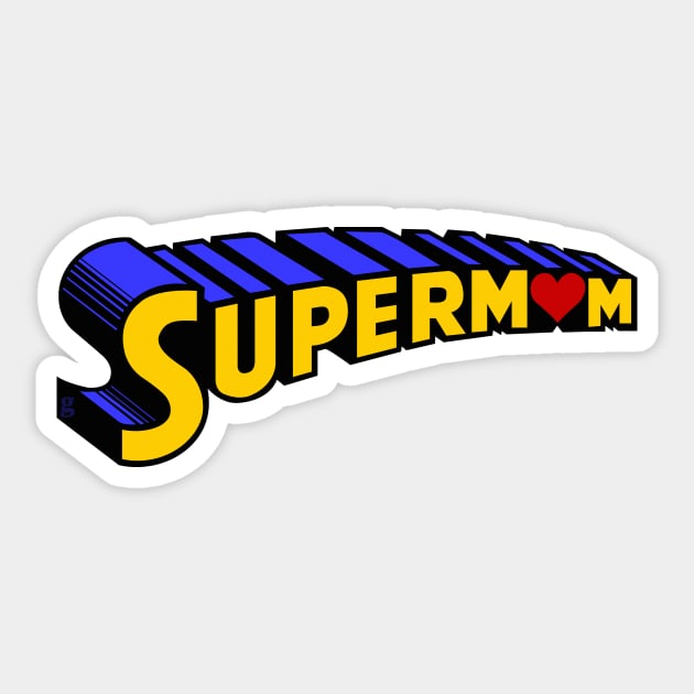 Super Mom Sticker by gtee